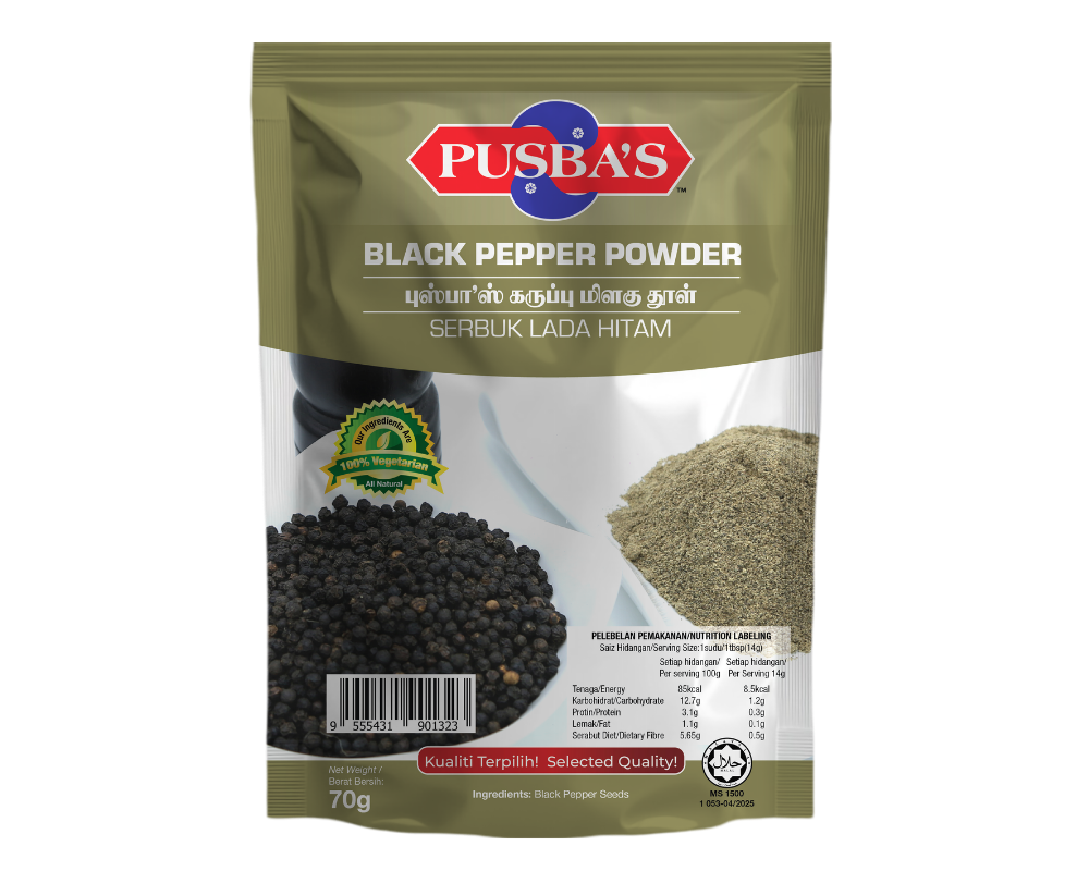 PUSBA’S Black Pepper Powder / Serbuk Lada Hitam